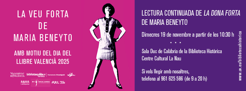 Cartell de la Veu forta de Maria Beneyto